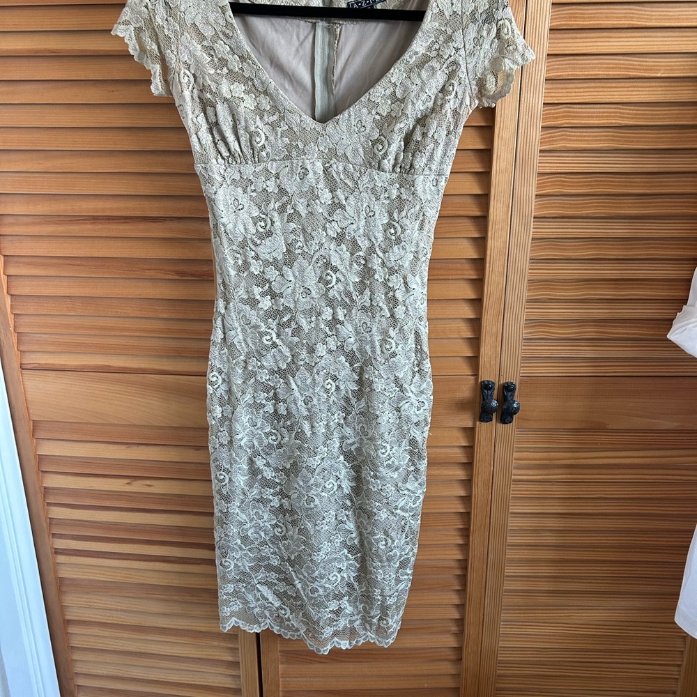 Aziz green lace dress